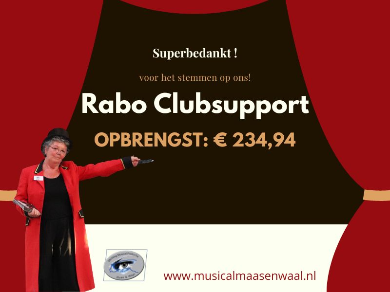 Superbedankt rabo club support